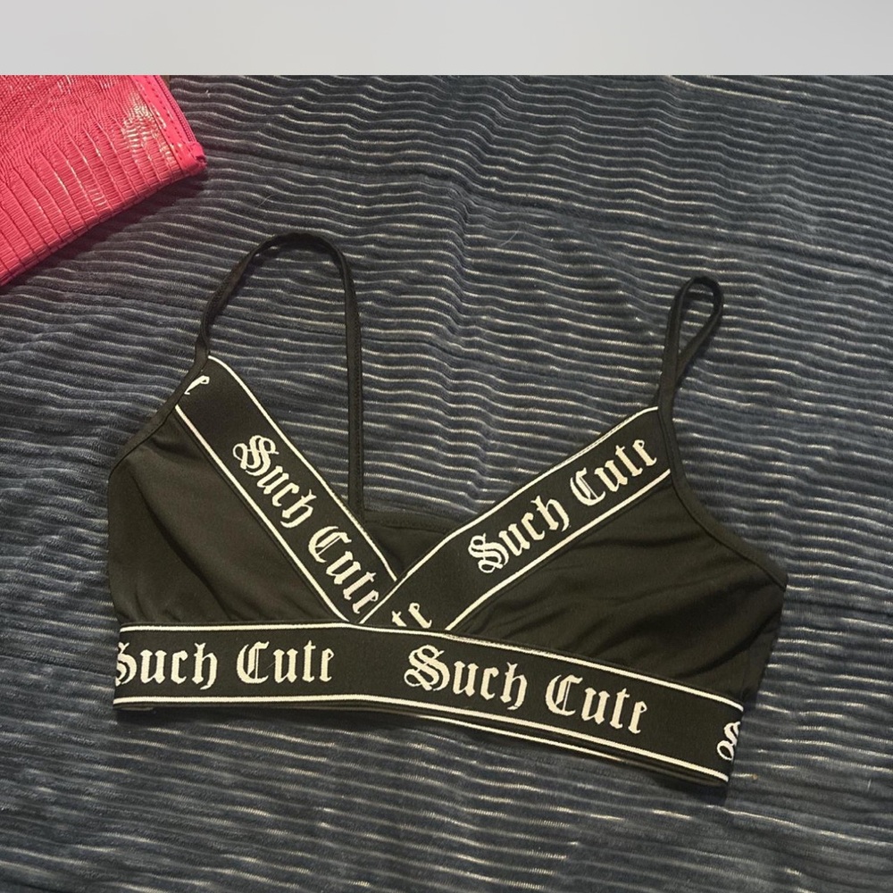 Black and White Strappy Bralette